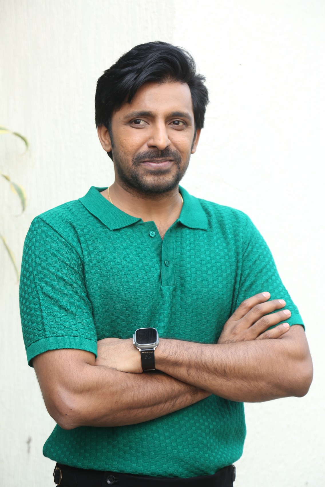 Priyadarshi pairing a fitted polo with stylish confidence