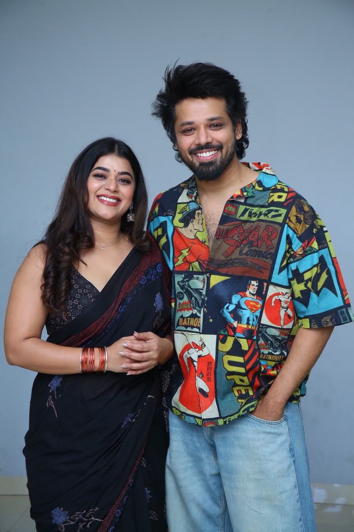 Yaamini Bhaskar and Shree Nandu posing together