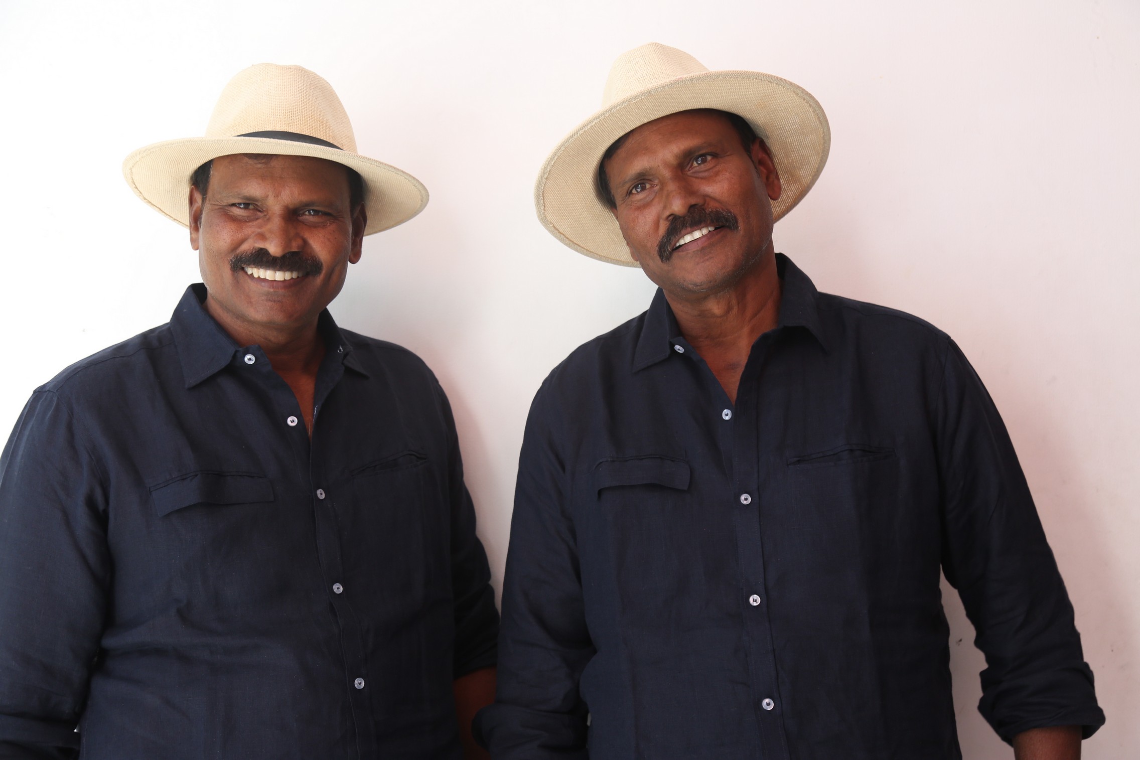 Ram Laxman in coordinated hats and warm smiles