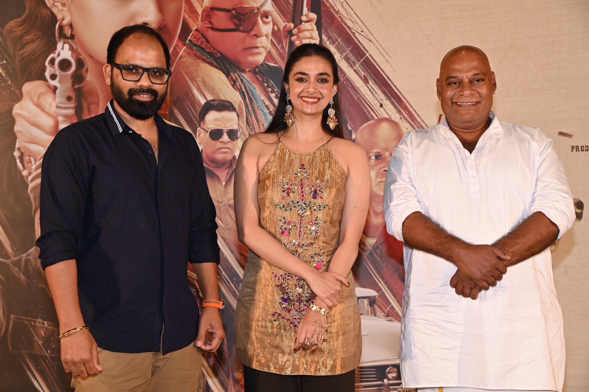 Kumar Keerthy Suresh and Ajay Ghosh posing together