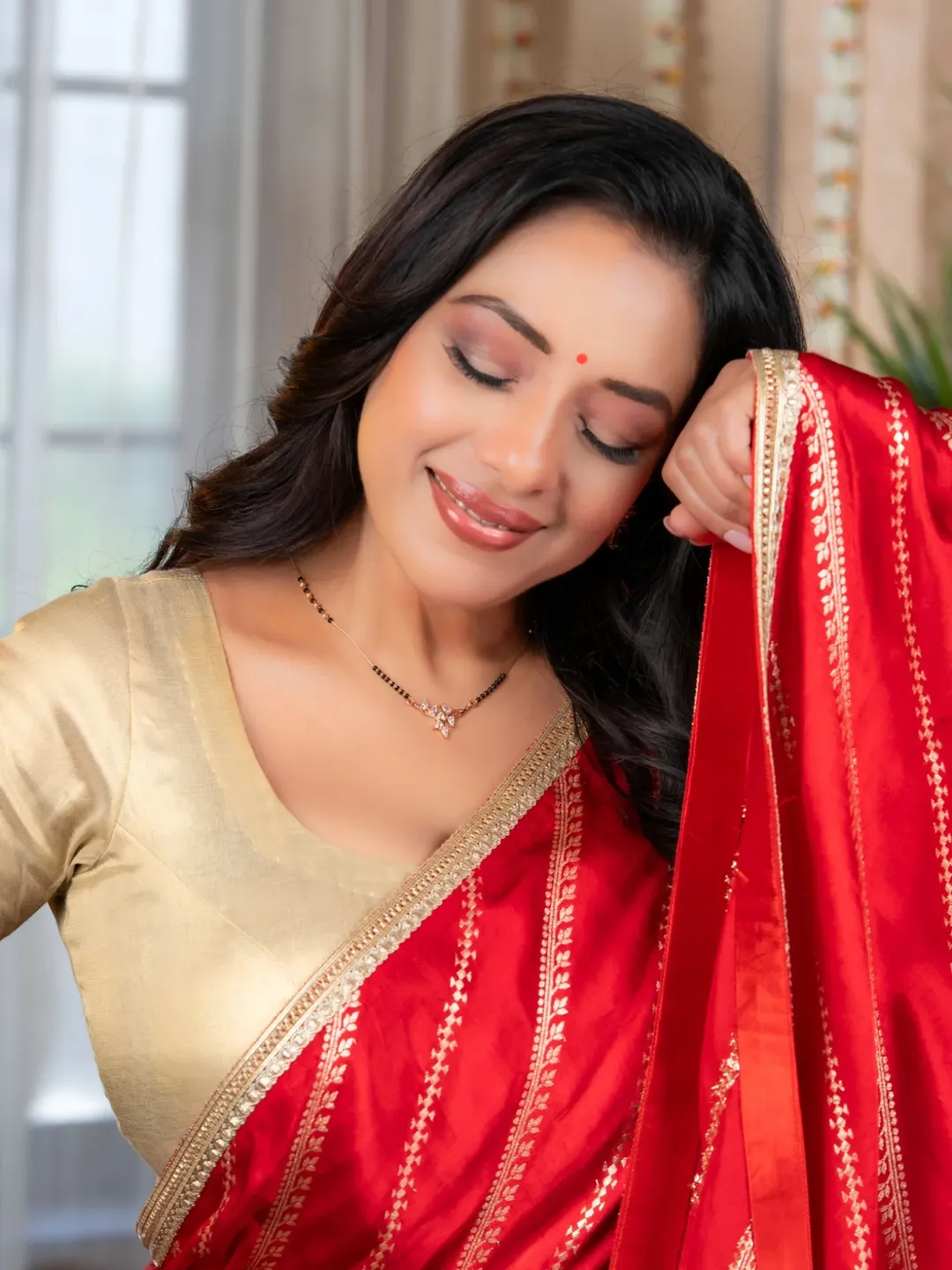 Rupali Ganguly radiating timeless elegance in tradition