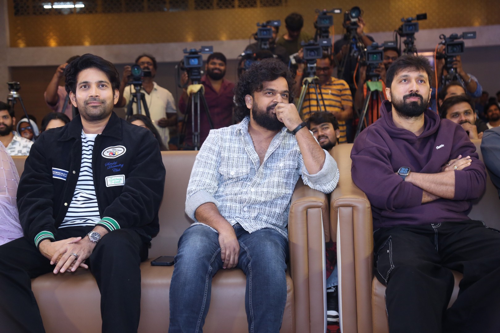 Vikranth Reddy Sailesh Kolanu Bobby Kolli seated together