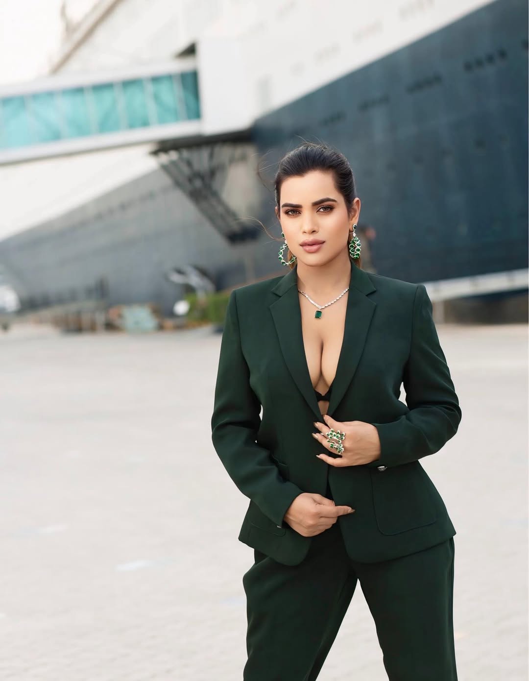 Shivani Sharma radiates confidence in daring power suit