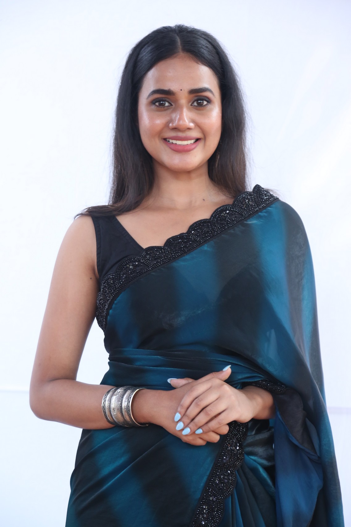 Shreya Rukmini sari elegance with playful confidence