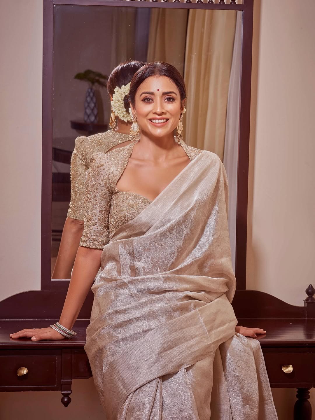 Shriya Saran showcasing elegant style with graceful poise