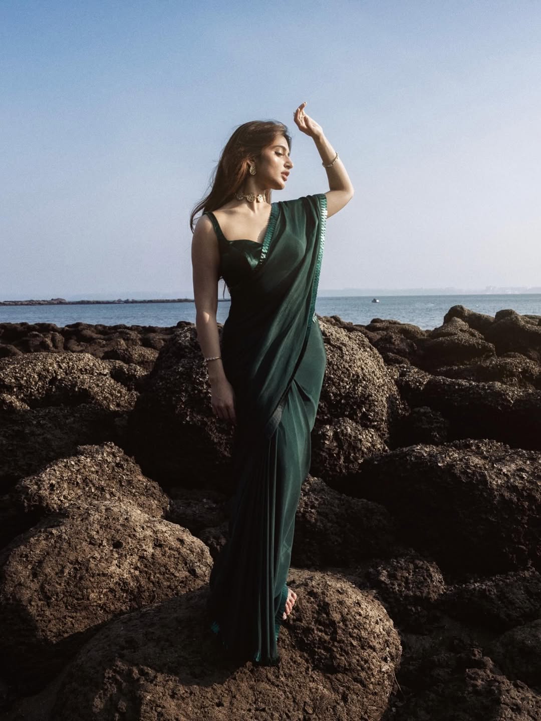 Sreeleela blending beach charm with elegant style