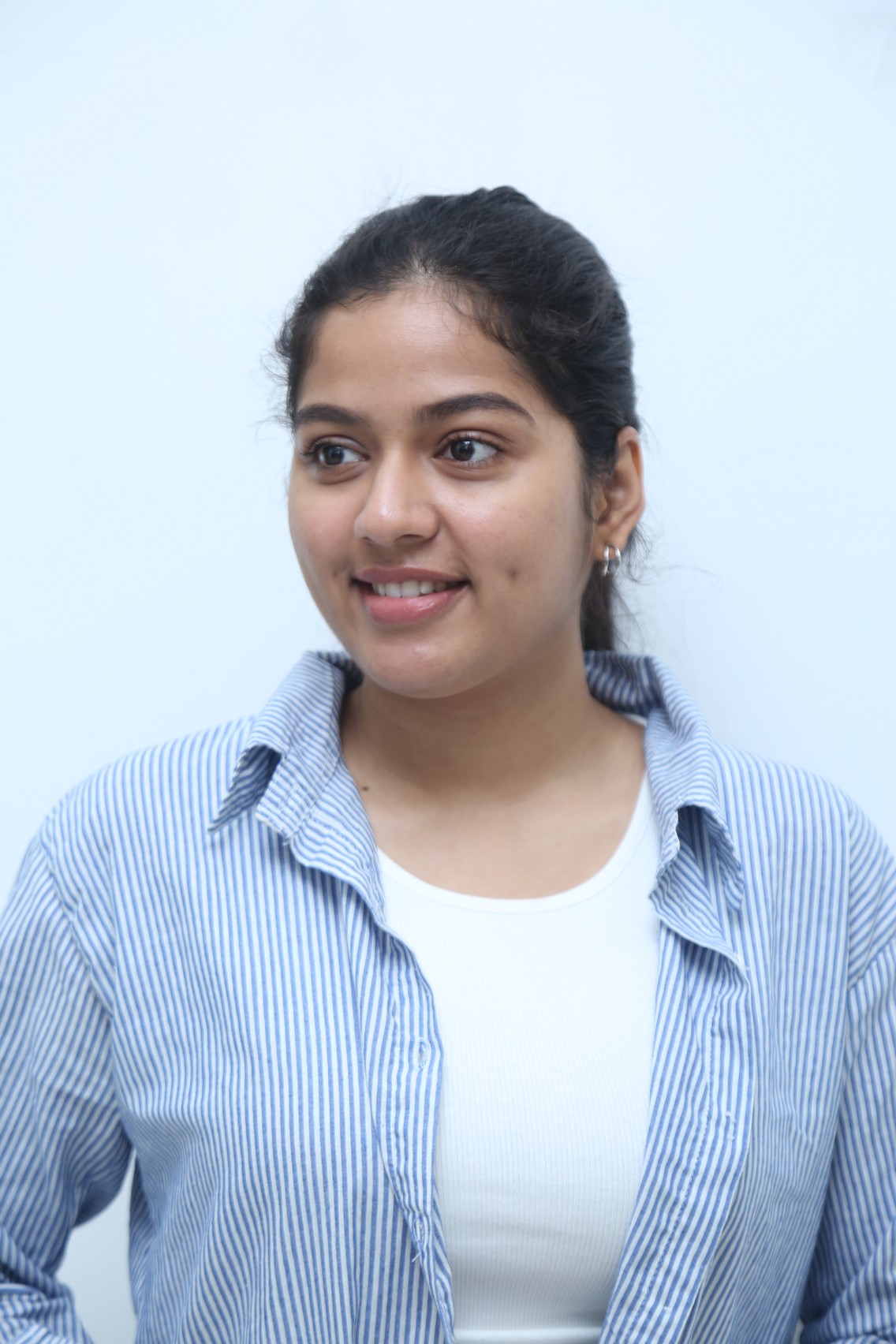 Tejaswi Rao in casual chic striped style