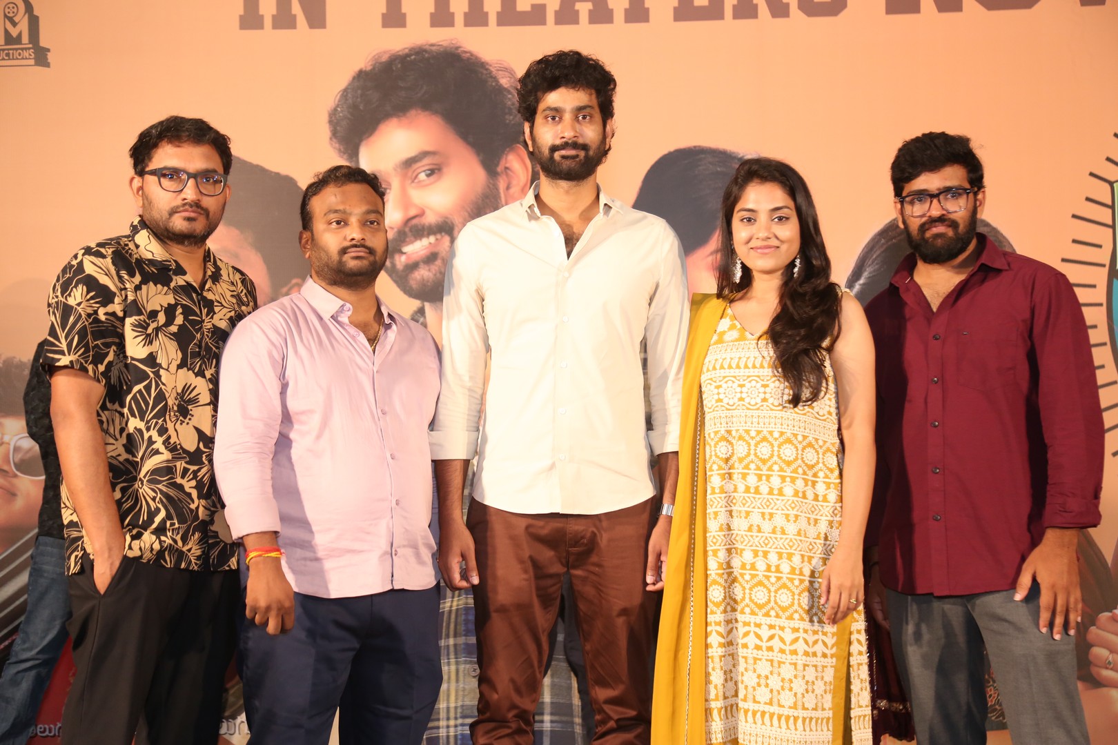 Suresh Bobilli Sandeep Agaram Thiruveer Teena Sravya Rahul Srinivas posing