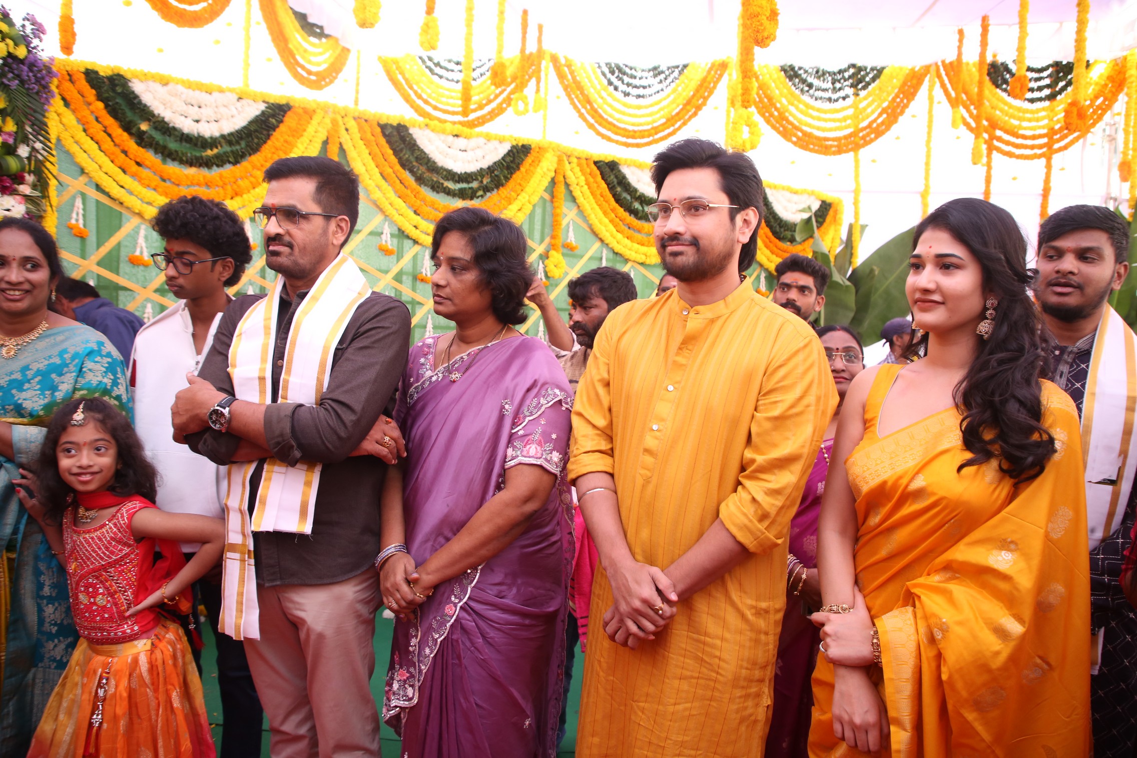 Group attending traditional Pooja ritual