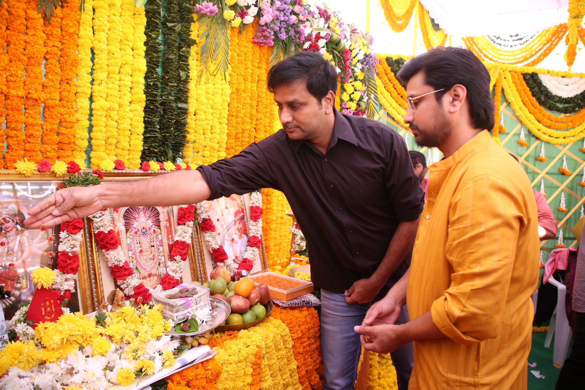 Person standing confidently at film launch ceremony