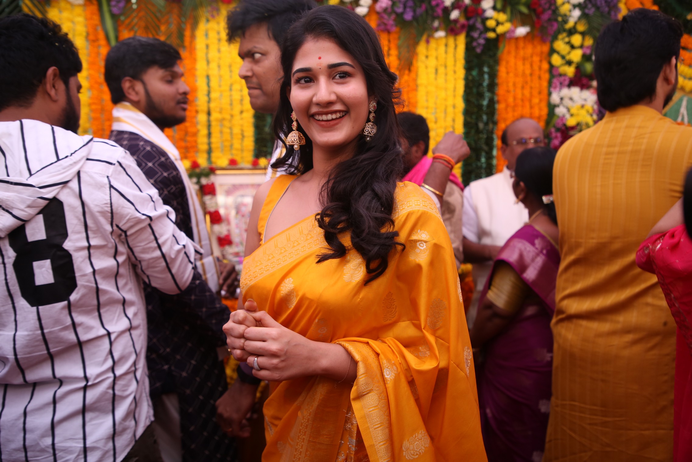 Actress photographed at ceremonial gathering