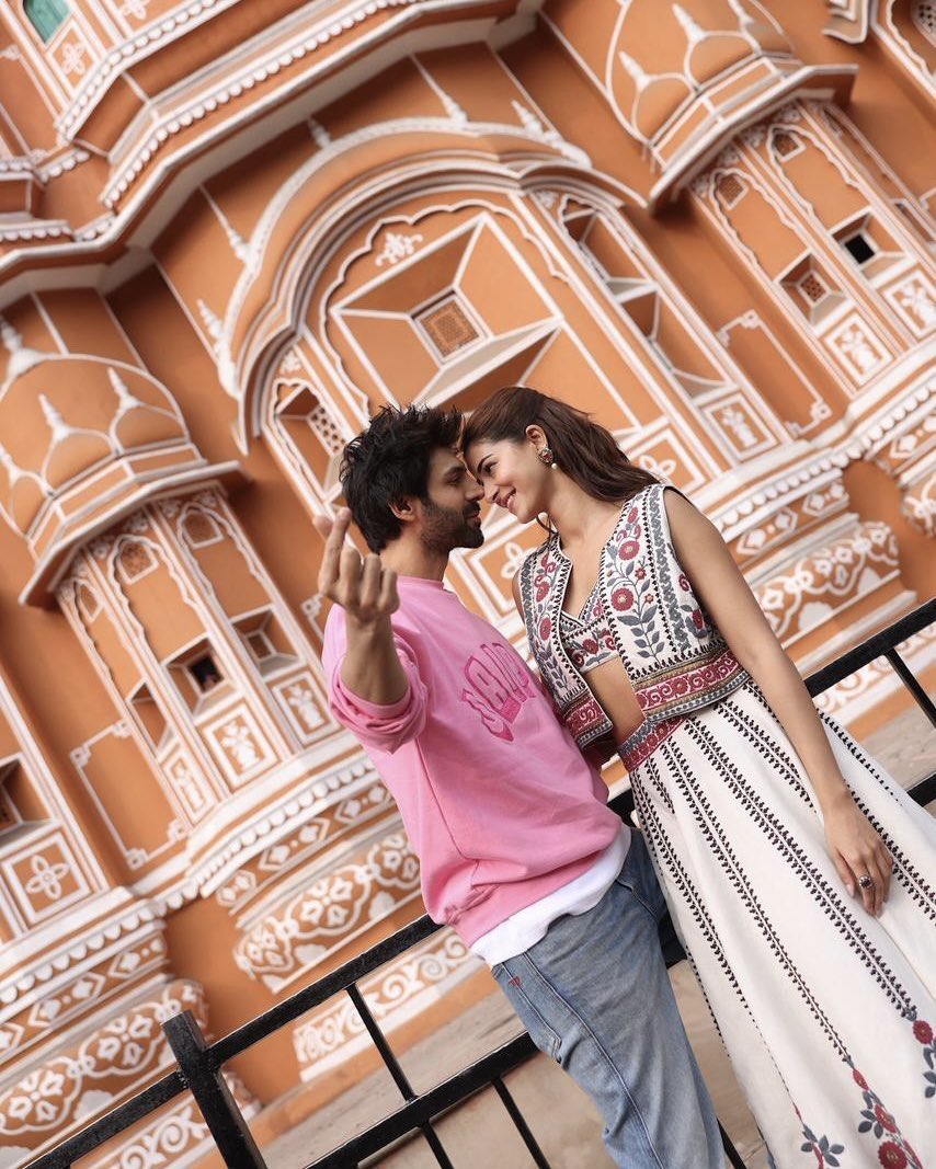 Kartik Aaryan and Ananya Panday chemistry during promotion