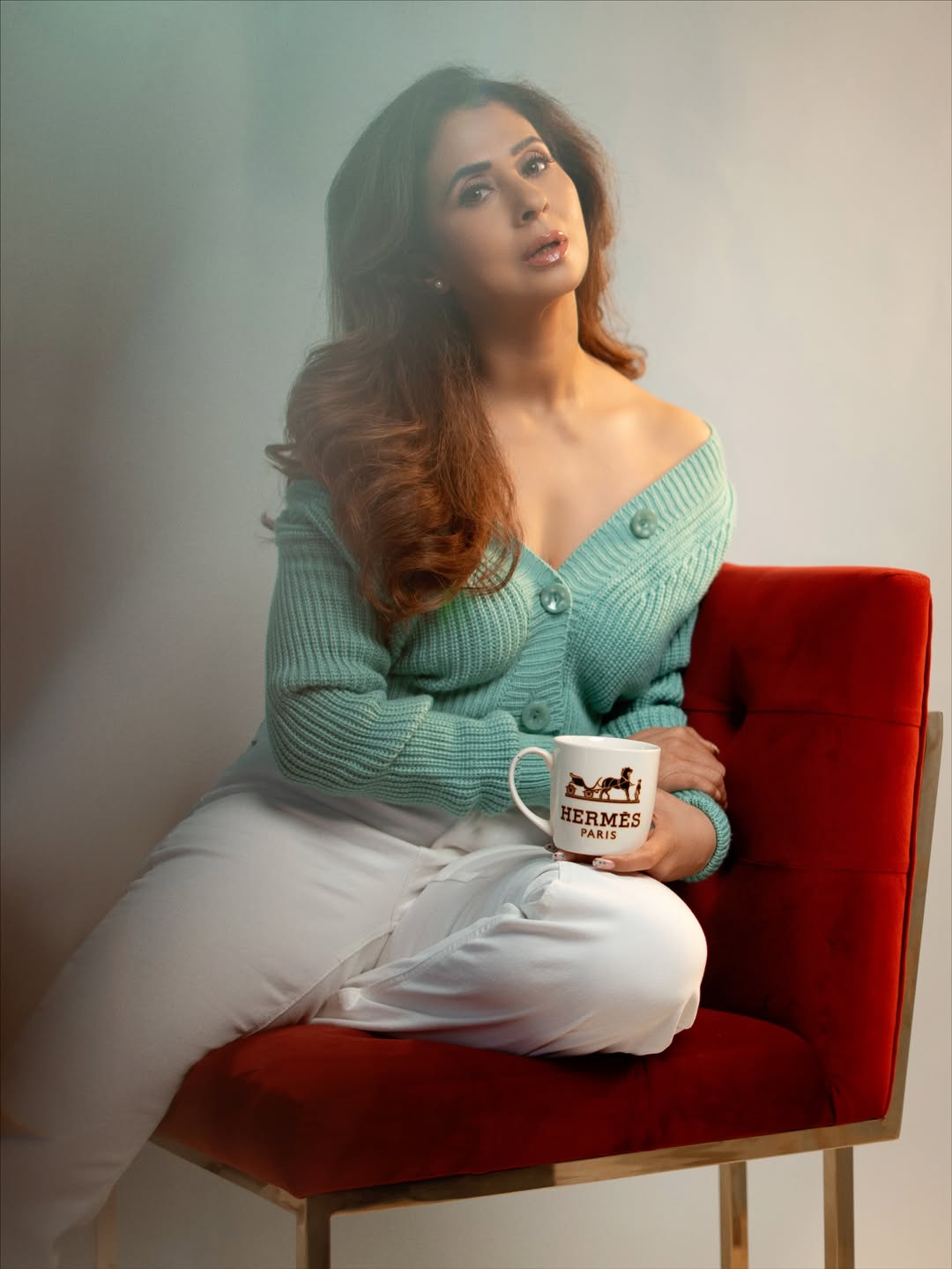 Urmila Matondkar sipping luxury with timeless playful elegance