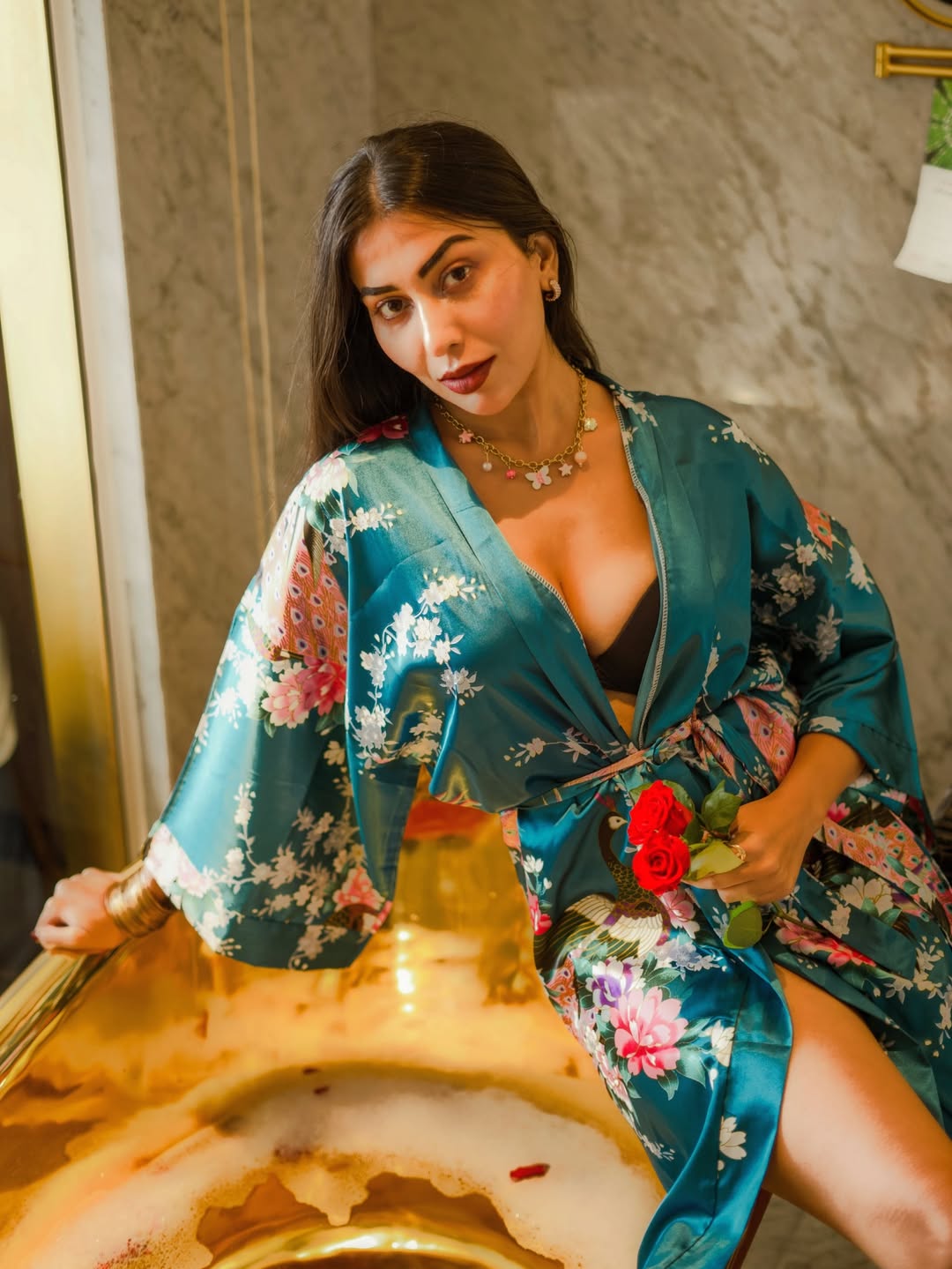 Ruma Sharma stylish floral dress confident fashion vibes