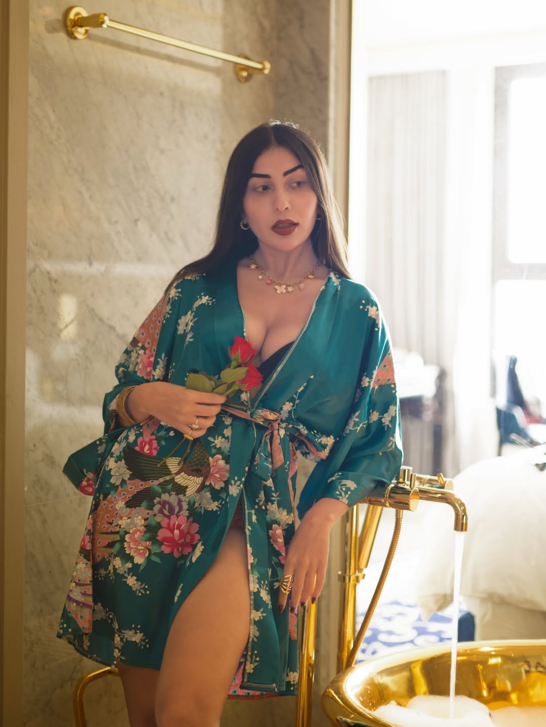 Ruma Sharma fashionable bath scene glamorous style mood