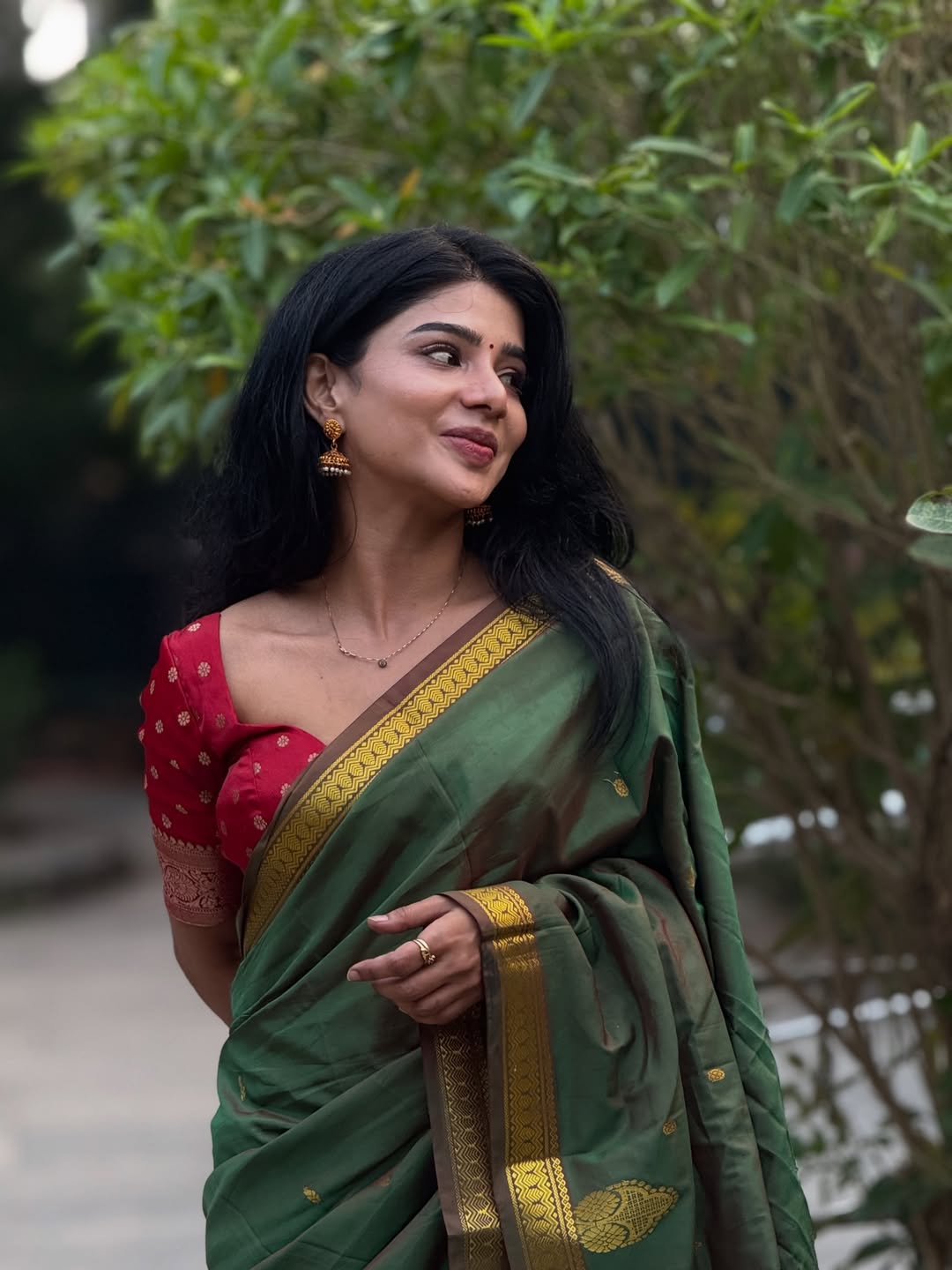 Pavithra Lakshmi blending classic tradition with modern grace