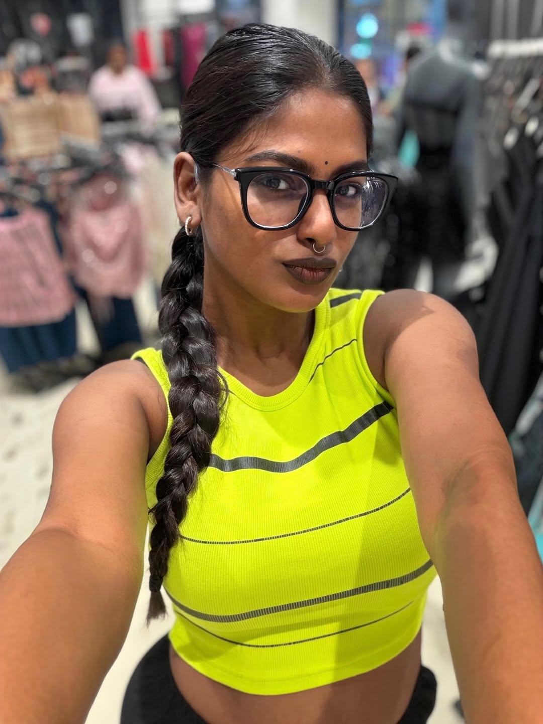 Vinusha Devi rocking sporty neon fitness look