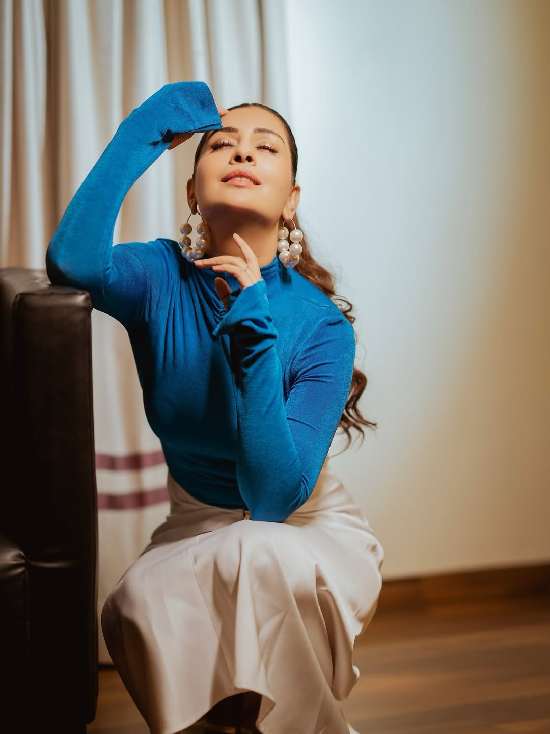 Payal Rajput showcases chic blue style with sass