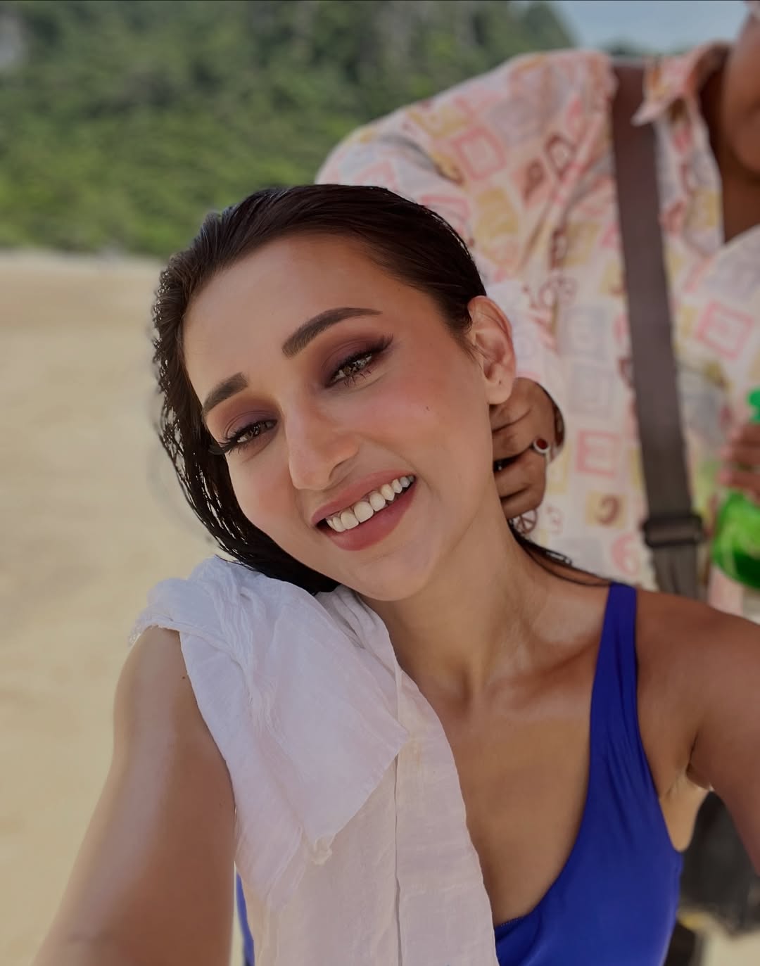 Mimi glowing with elegant smile and vibrant style