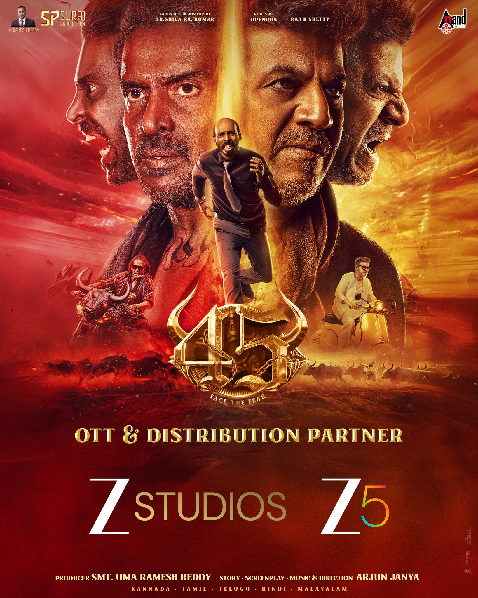 Zee Studios and ZEE5 partnership announcement for 45