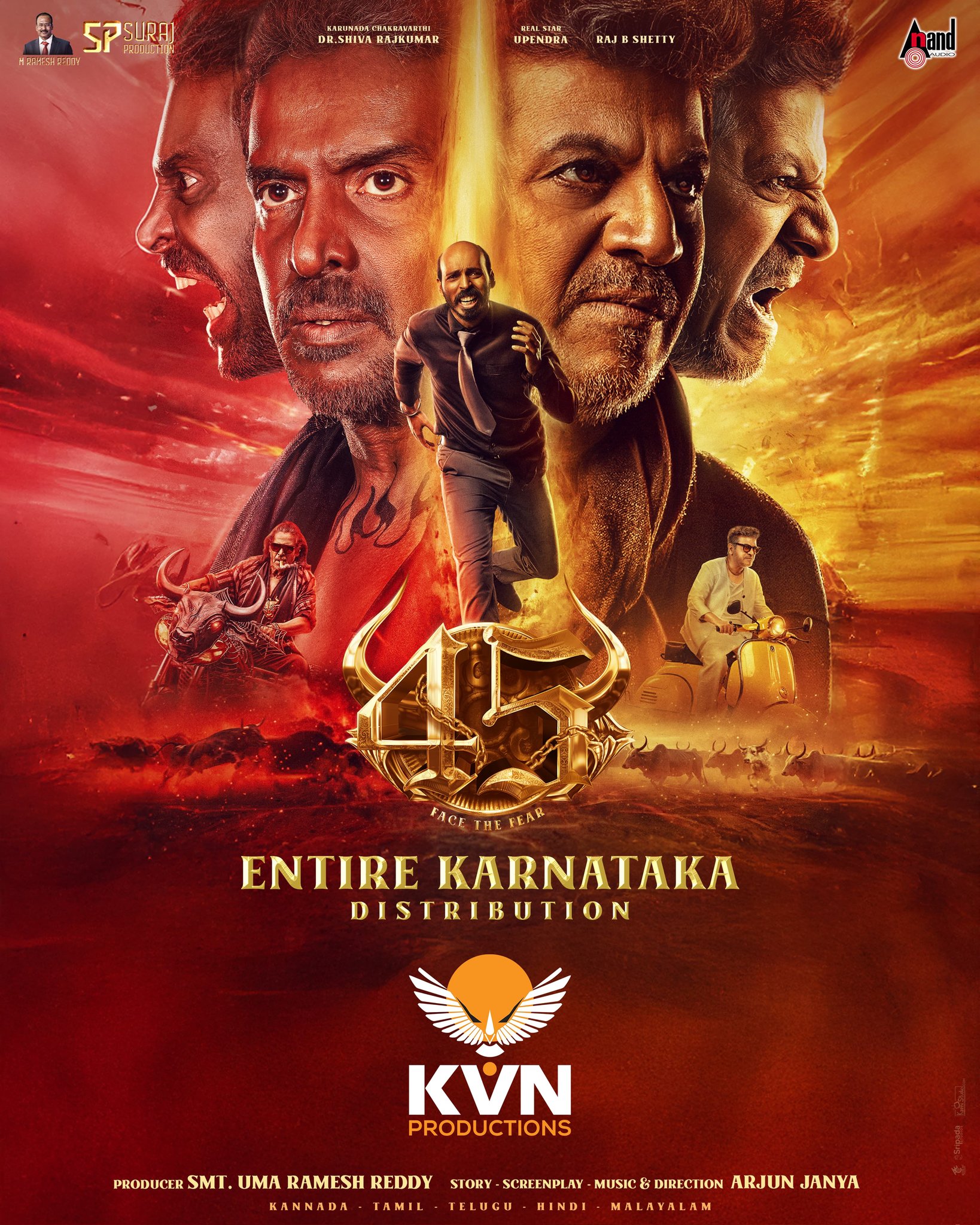 KVN Productions Karnataka distribution rights for 45