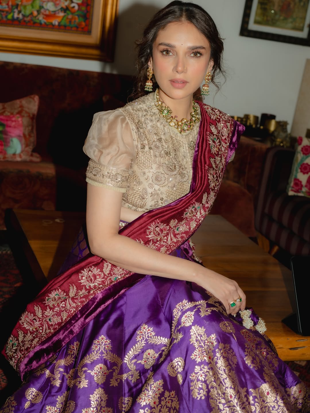 Aditi Rao Hydari showcasing timeless beauty in ethnic wear