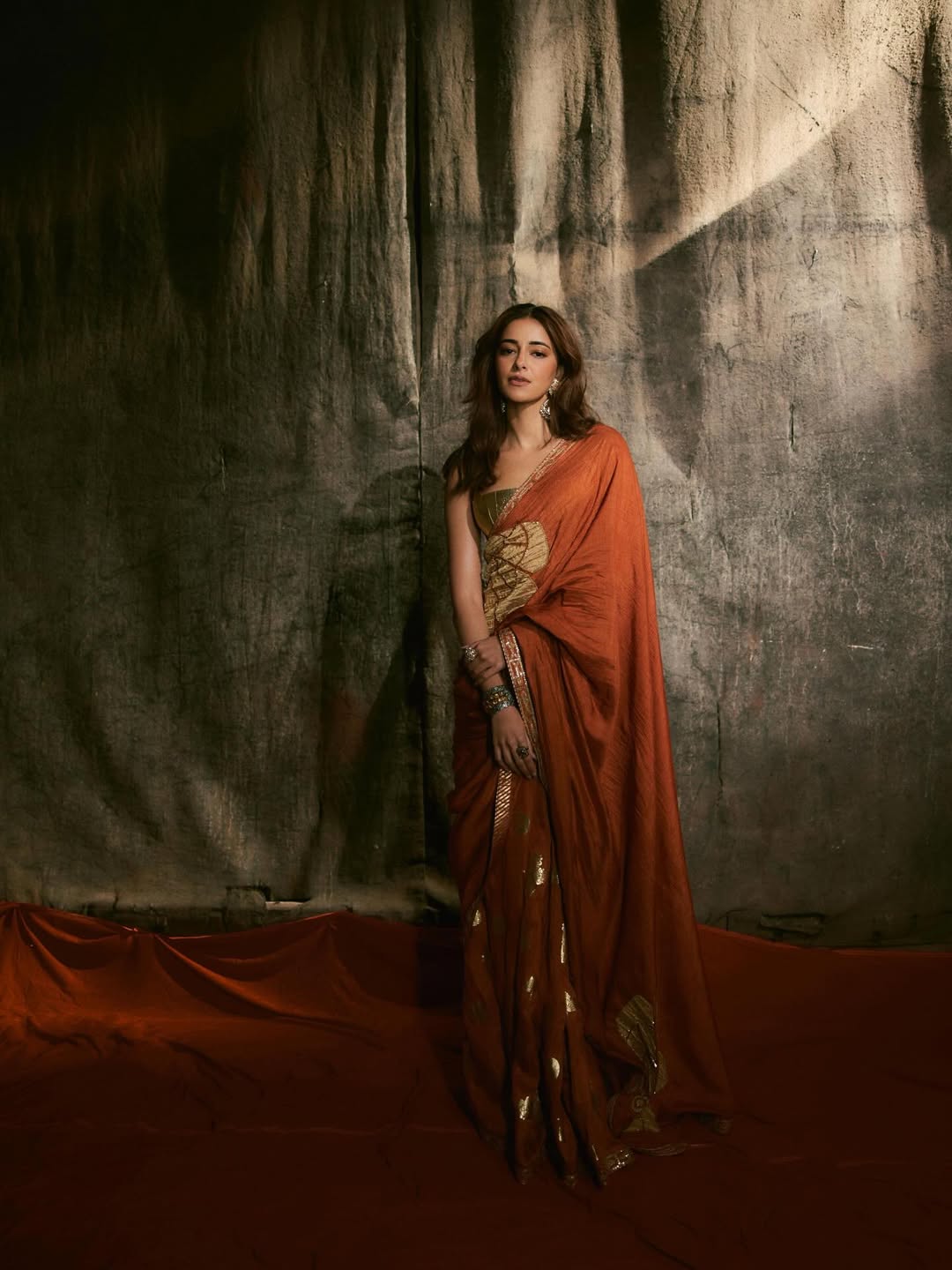 Ananya Panday stuns in elegant traditional sari look