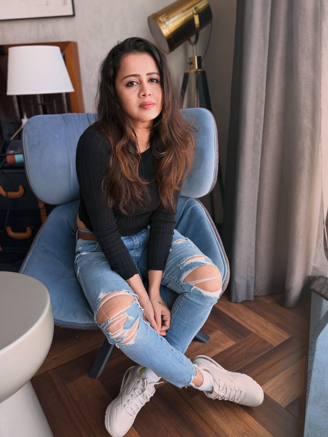 Anjana Rangan stylish casual look with sneakers