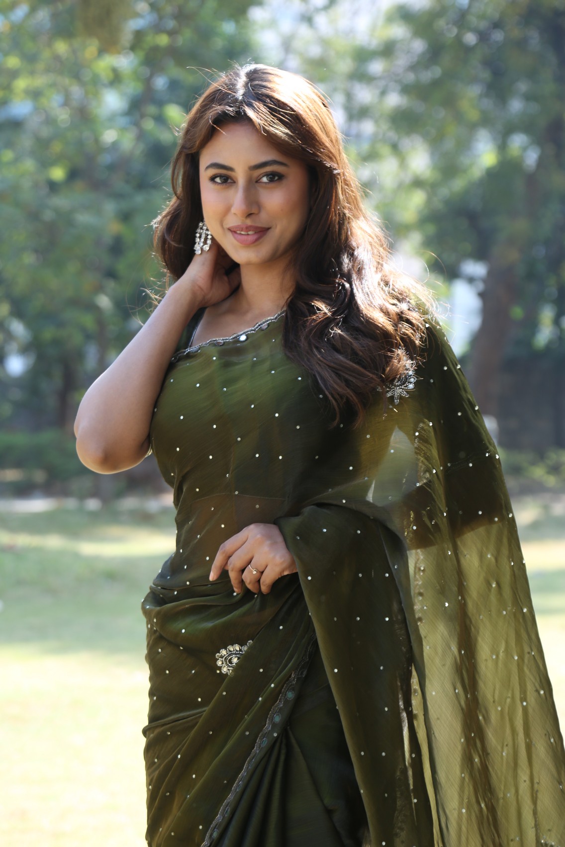 Ankita Saha showcasing classic saree elegance