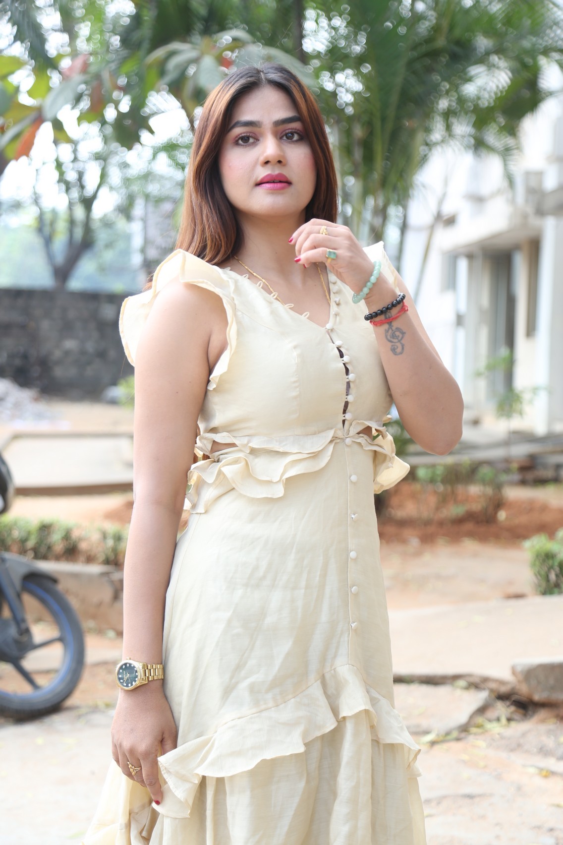 Aparnna Mallik confident ruffle style turning streets runway