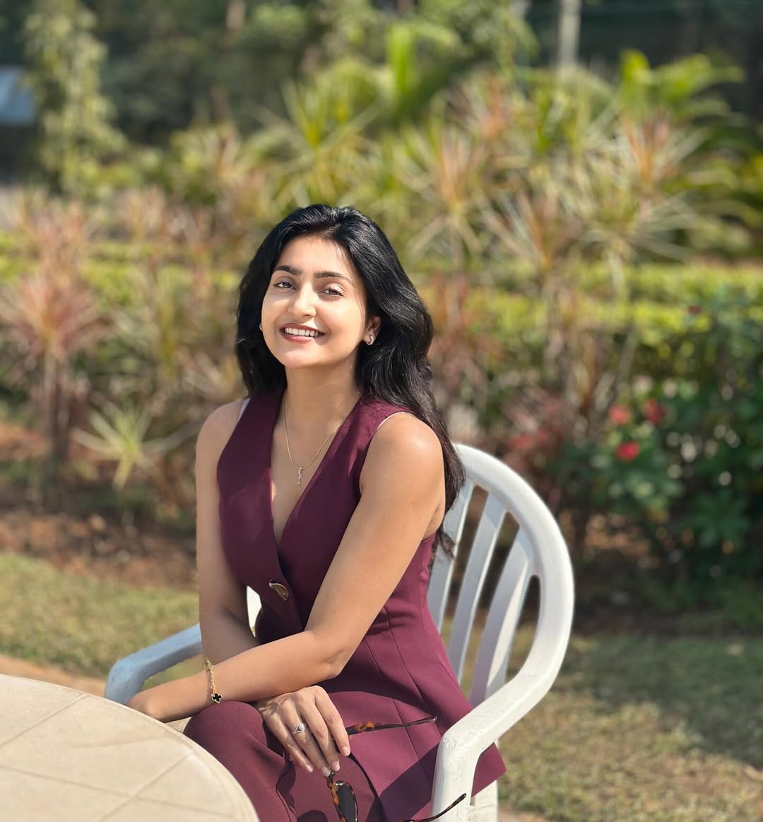 Avantika Mishra elegant maroon dress outdoor style