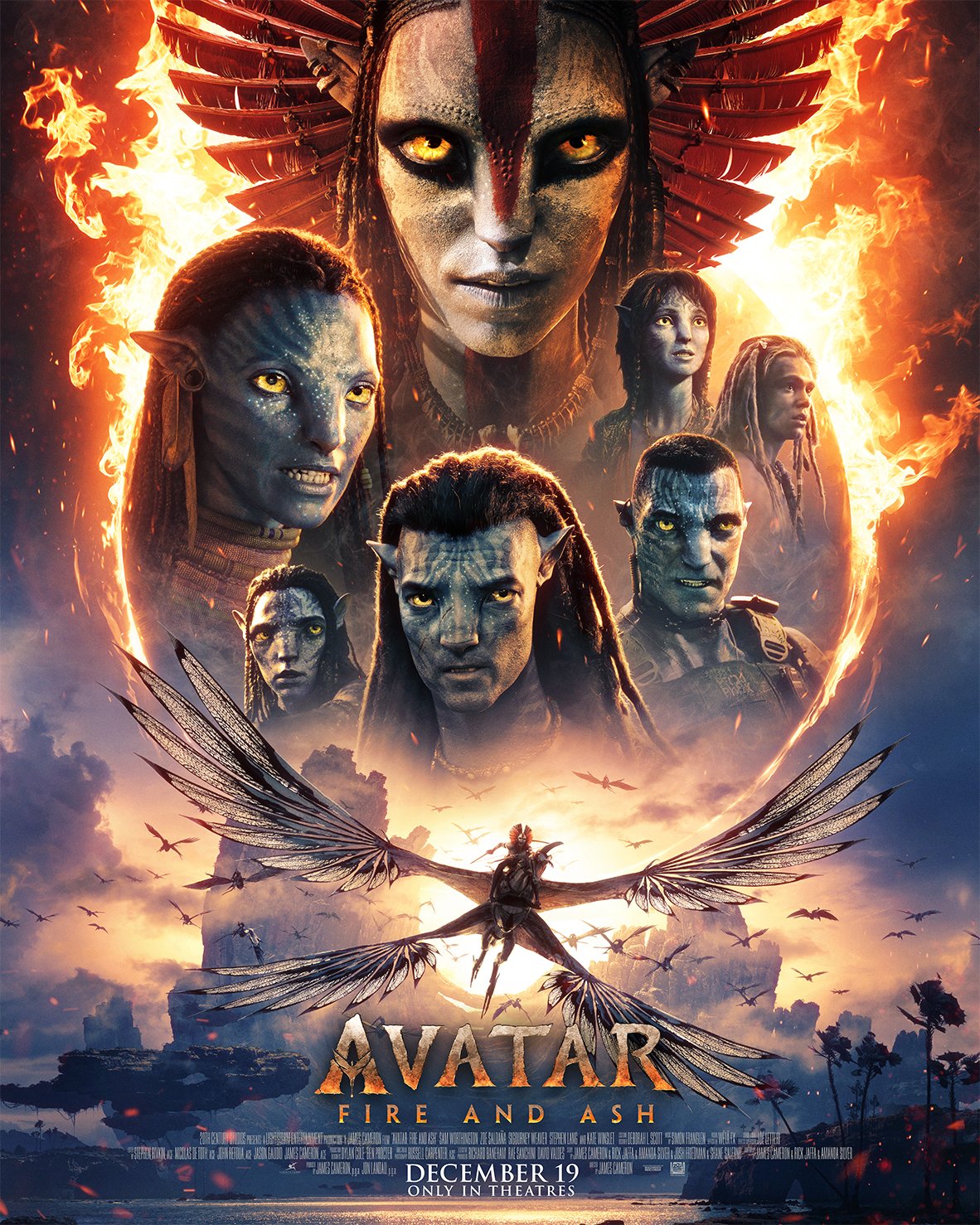Avatar Fire and Ash official new poster reveal