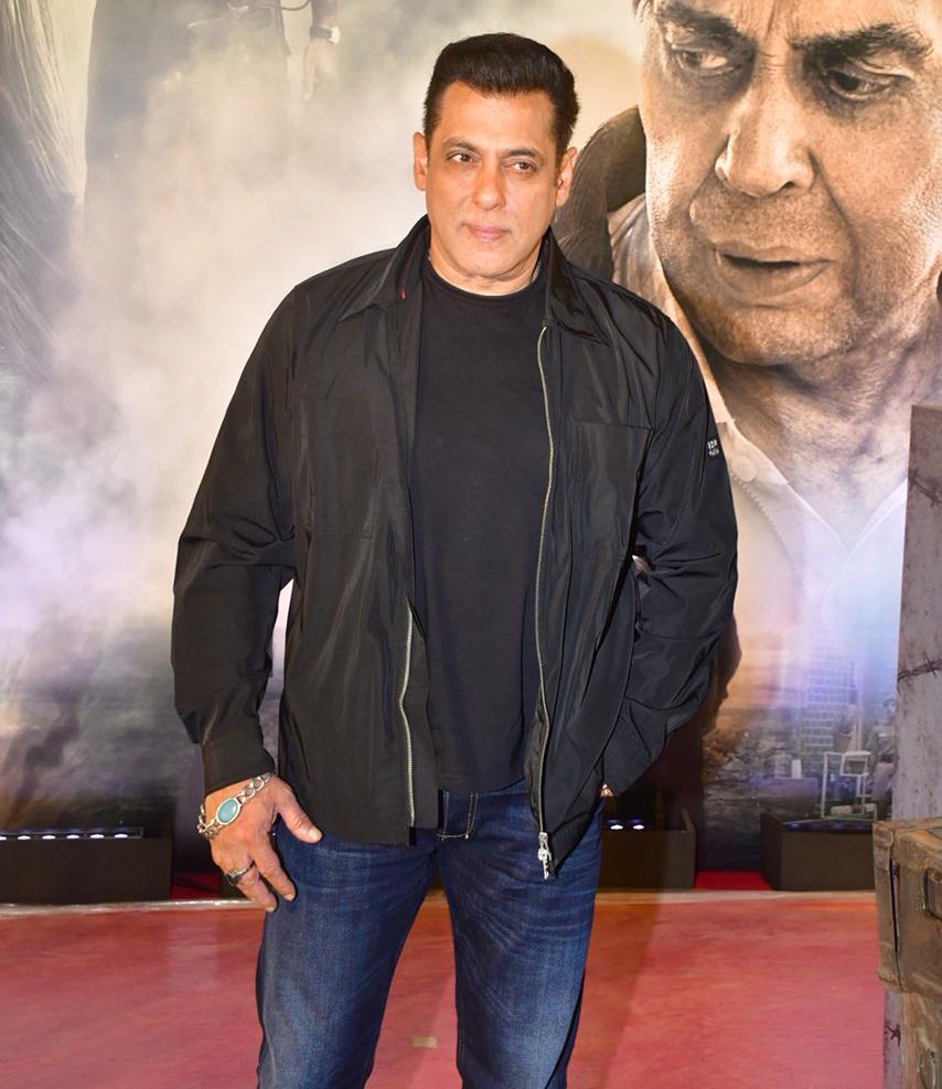 Salman Khan attending Ikkis special screening