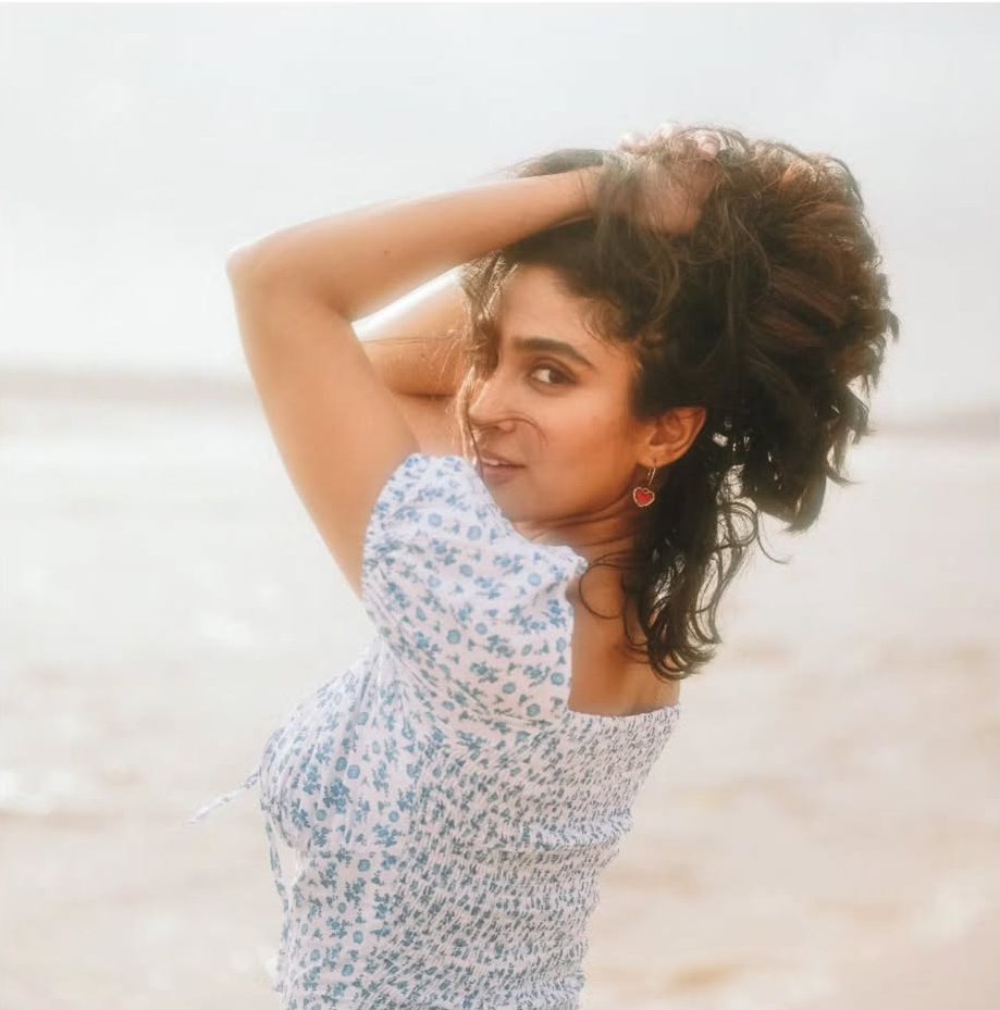 Deepti Sati playful beachside style with breezy dress