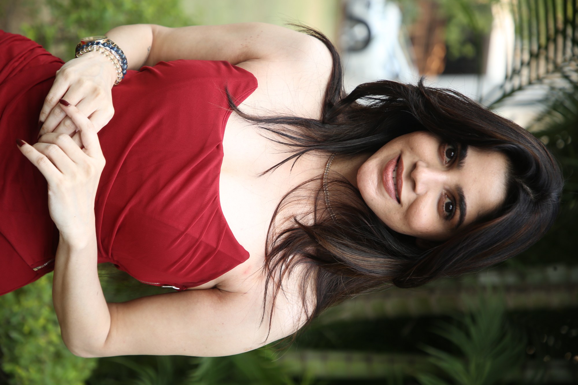 Divyabharathi owning the moment in stunning red