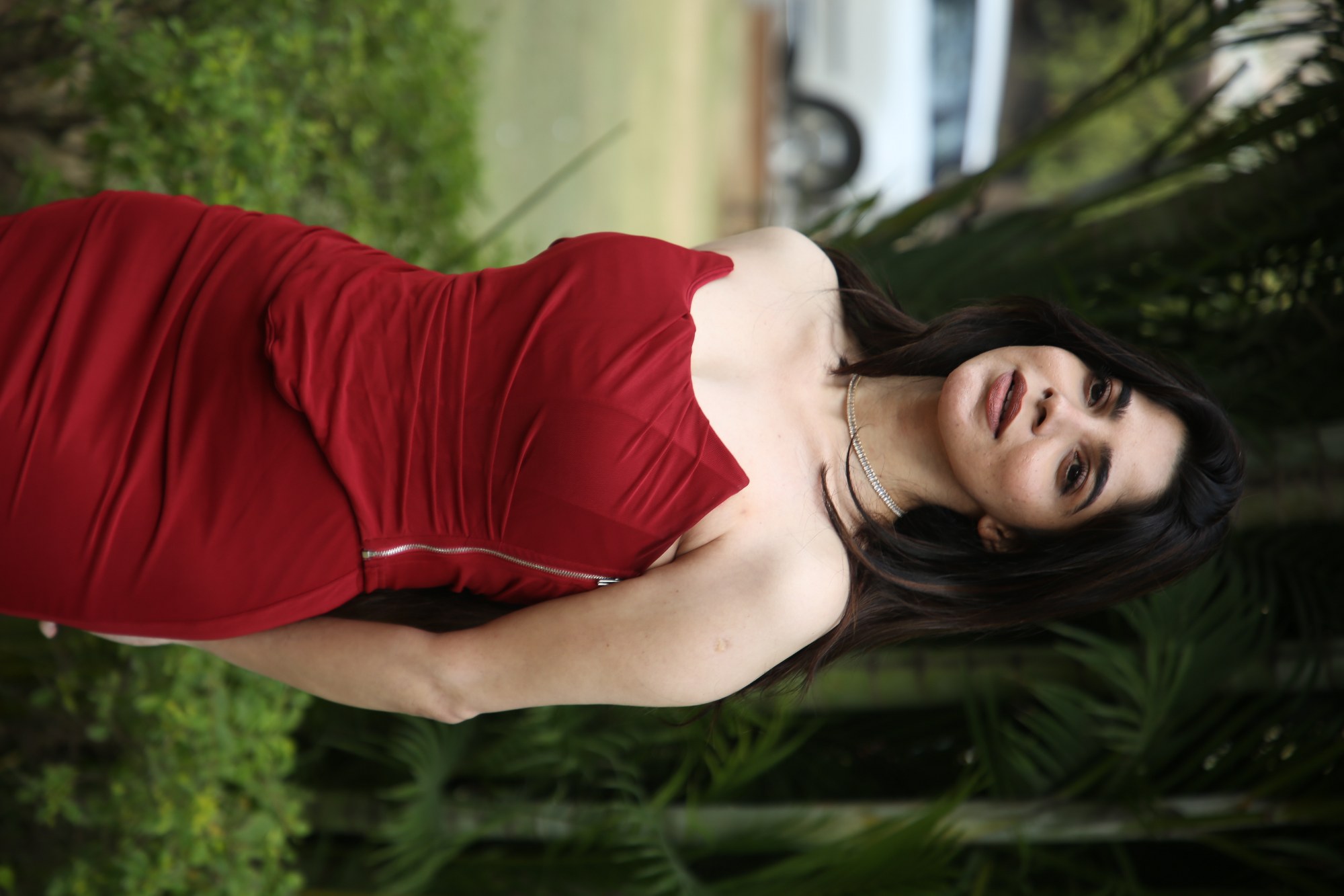 Divyabharathi radiant in crimson statement couture