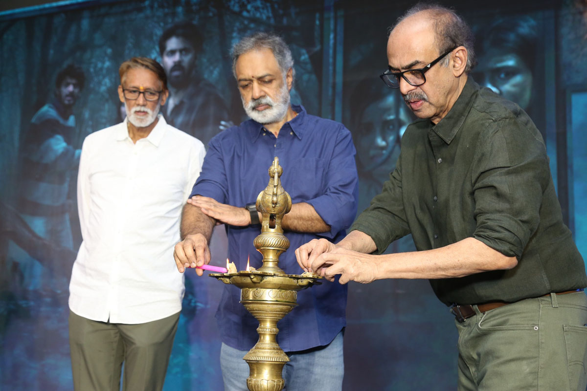 K L Damodar Prasad and Suresh Babu lighting diya