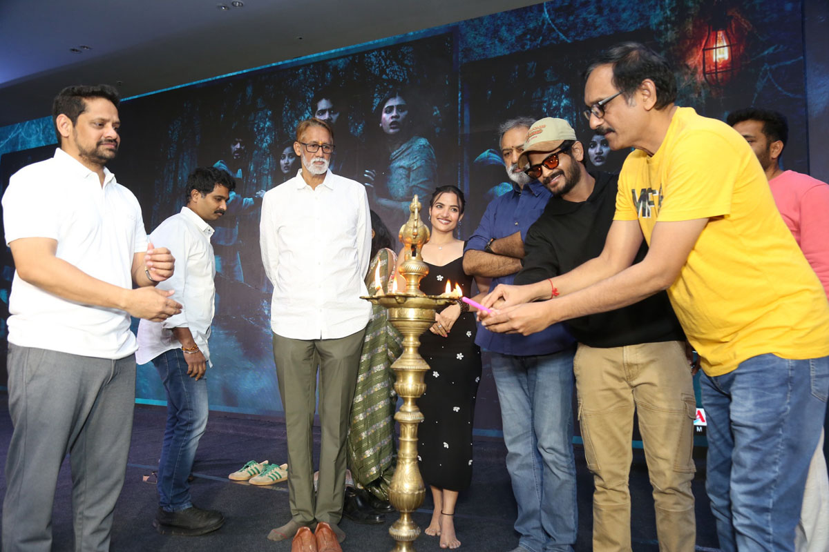Akhil Raj and Srinivas Manne lighting diya