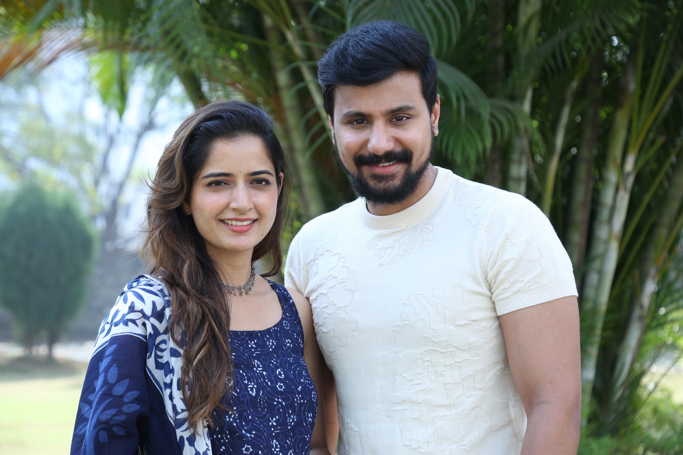 Ashika Ranganath SS Dushyanth press meet moment