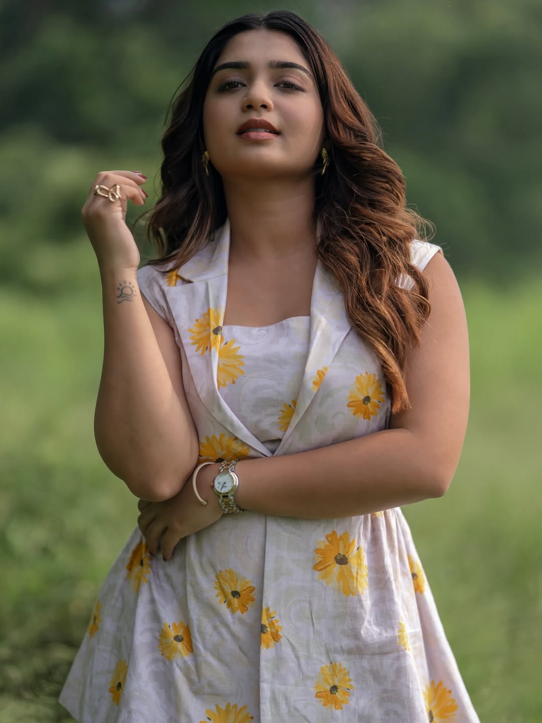 Gouri G Kishan serving sunshine in floral fashion