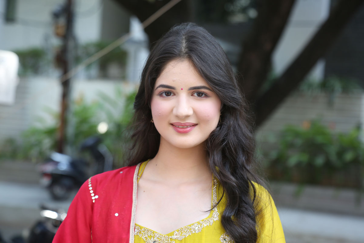 Harshaali Malhotra shining in vibrant elegant outfit