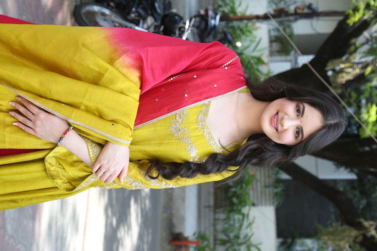 Harshaali Malhotra stunning in bold yellow red attire