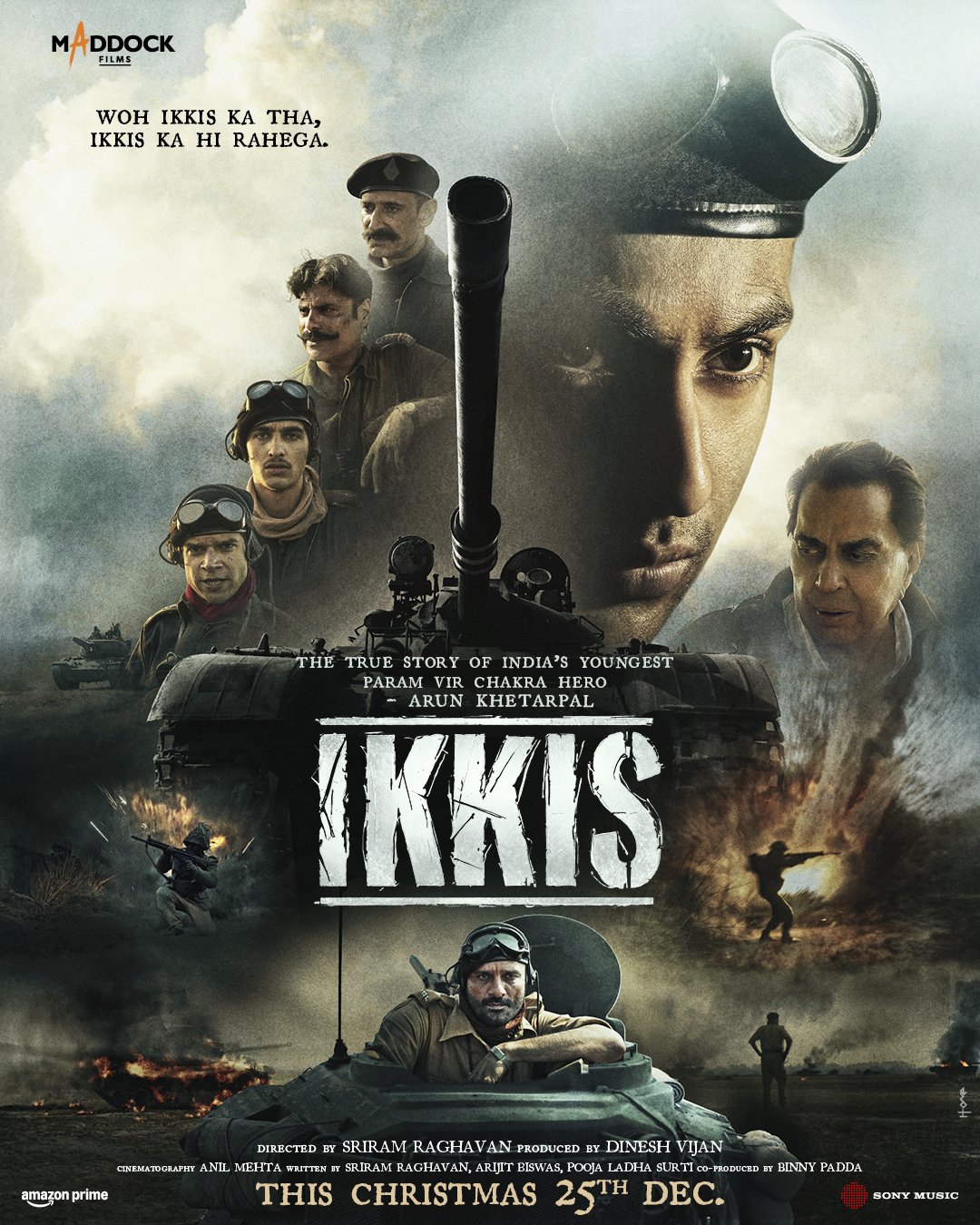 Ikkis movie poster depicting brave soldier