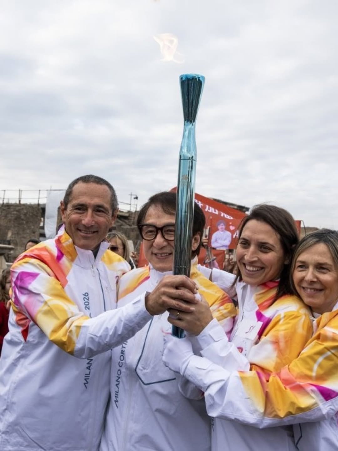 Jackie Chan Olympic Torch Photos