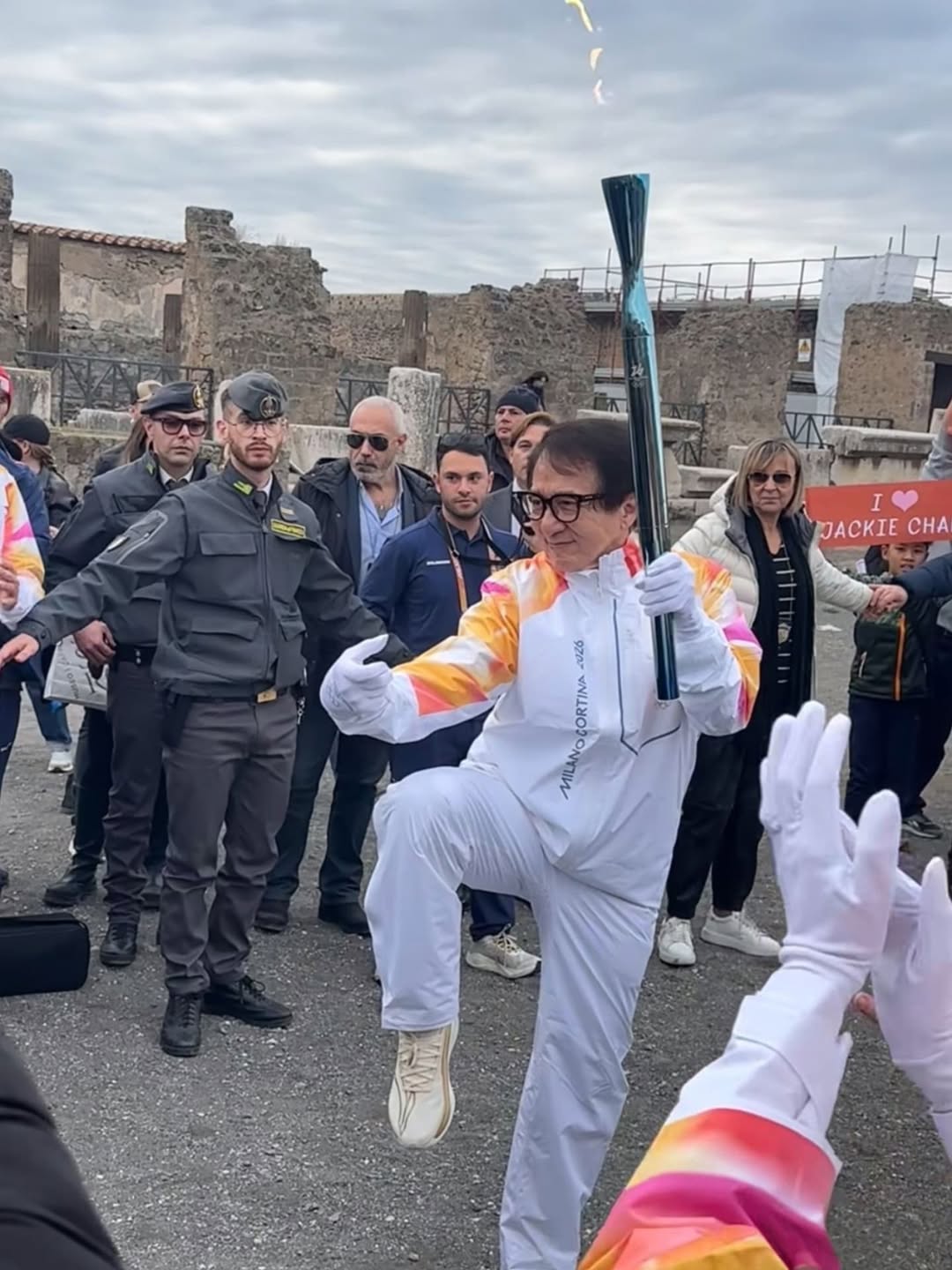 Jackie Chan Olympic Torch Photos