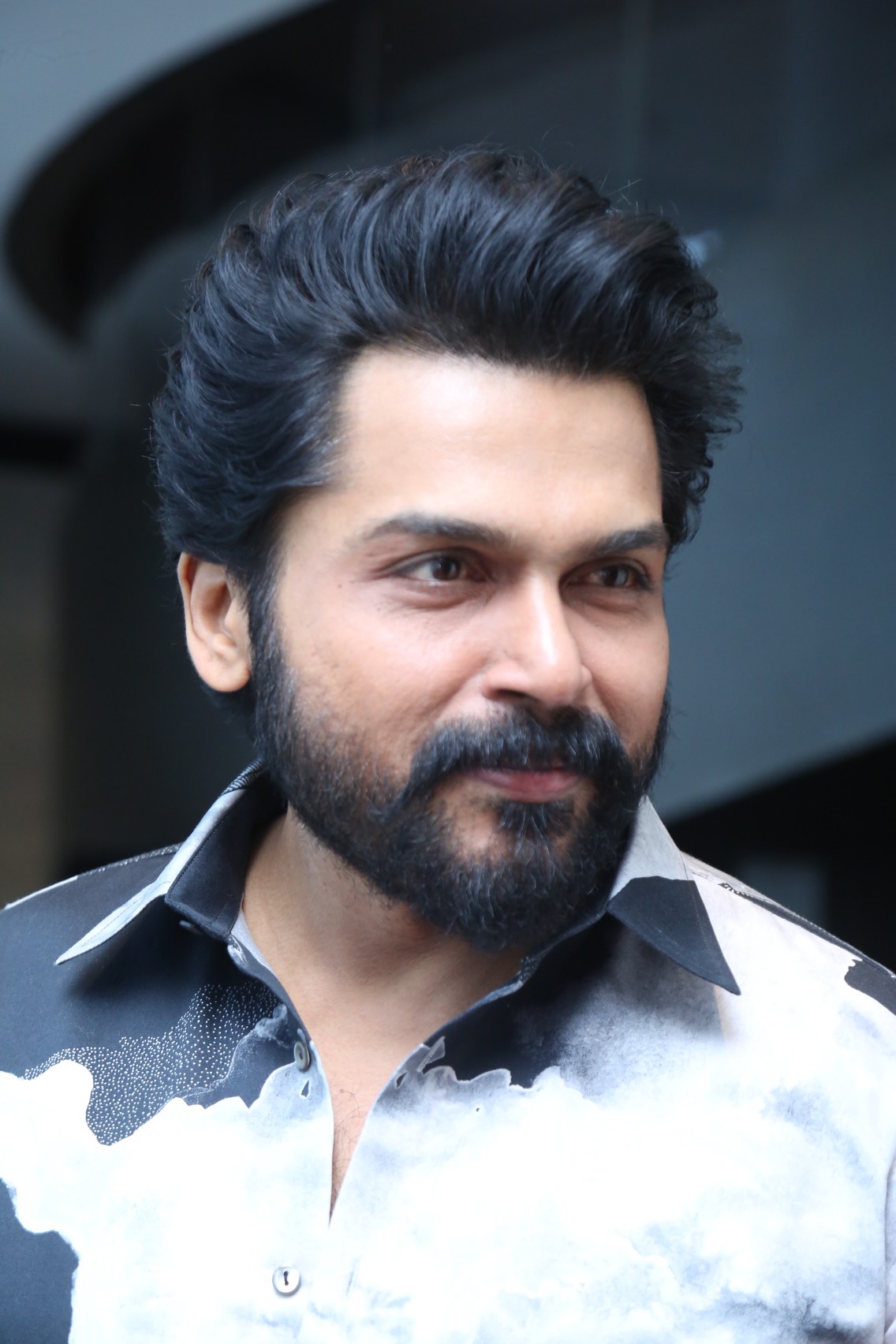 Karthi styled in sharp shirt with easy swagger