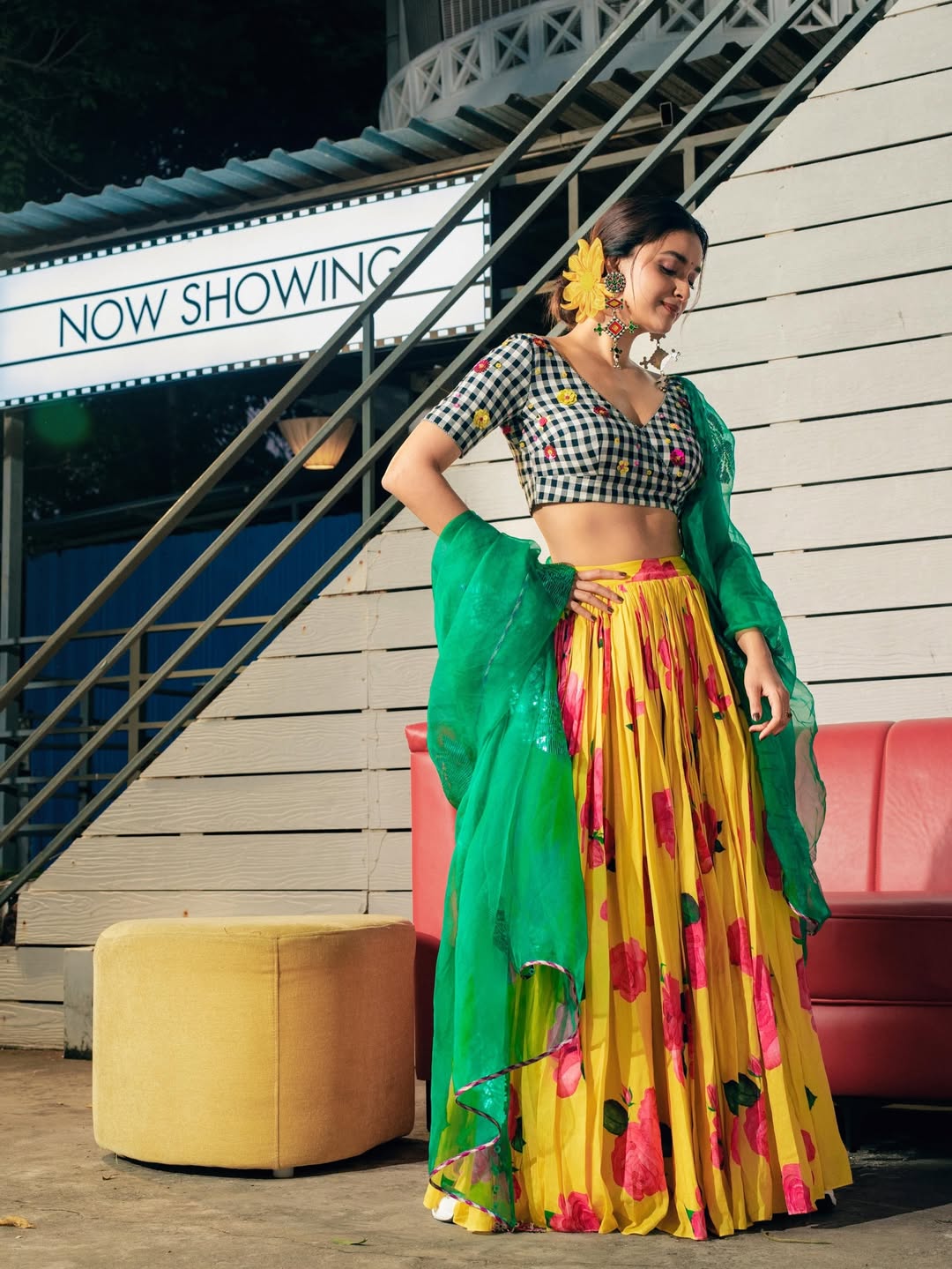 Keerthy Suresh turns colorful florals into street style