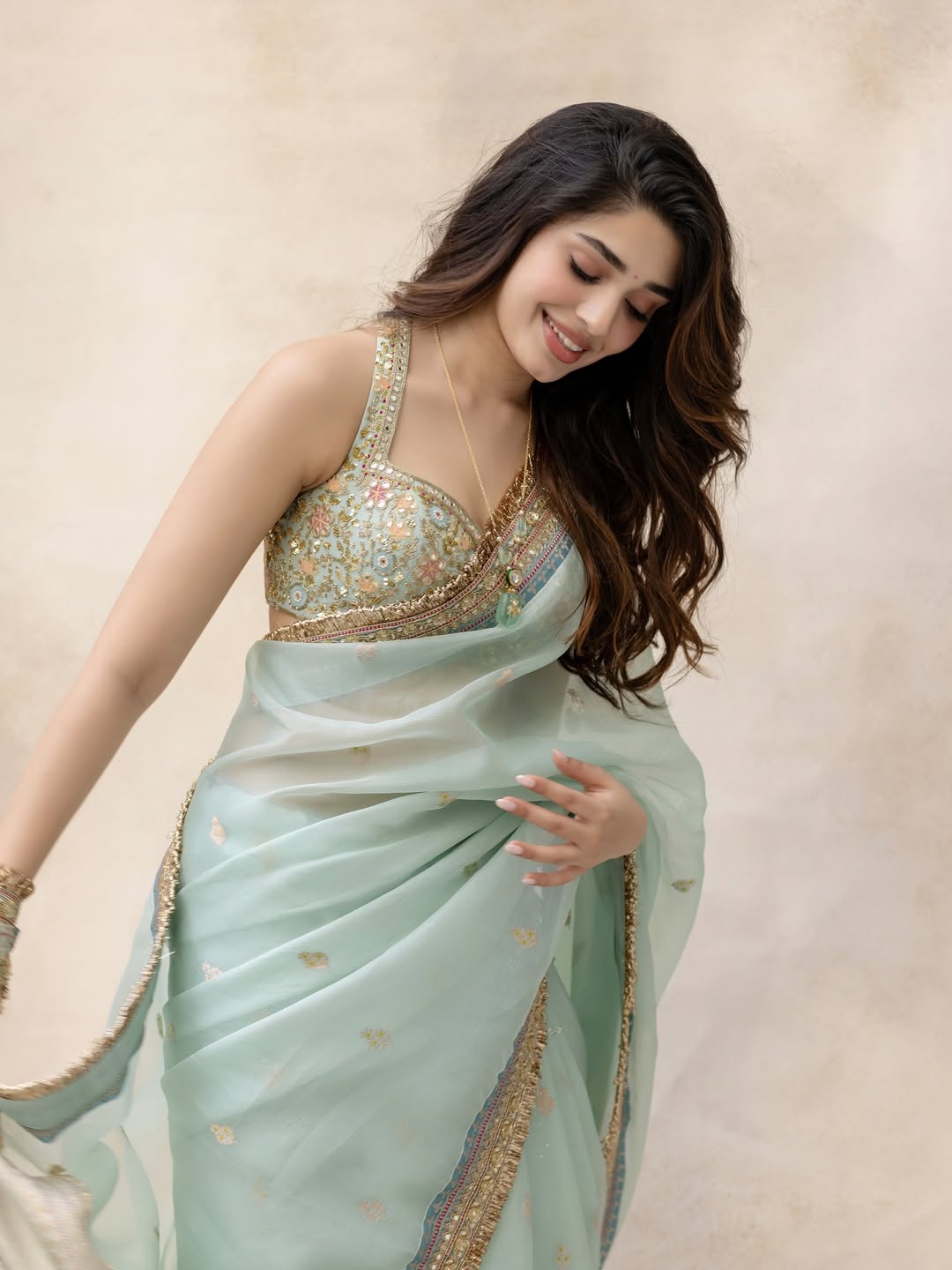 Krithi Shetty stunning in saree with radiant grace