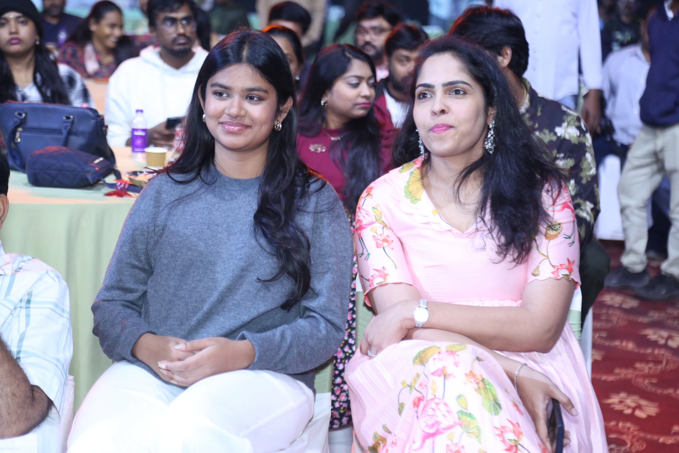 Guests enjoying Mana Shankara VaraPrasad Garu event