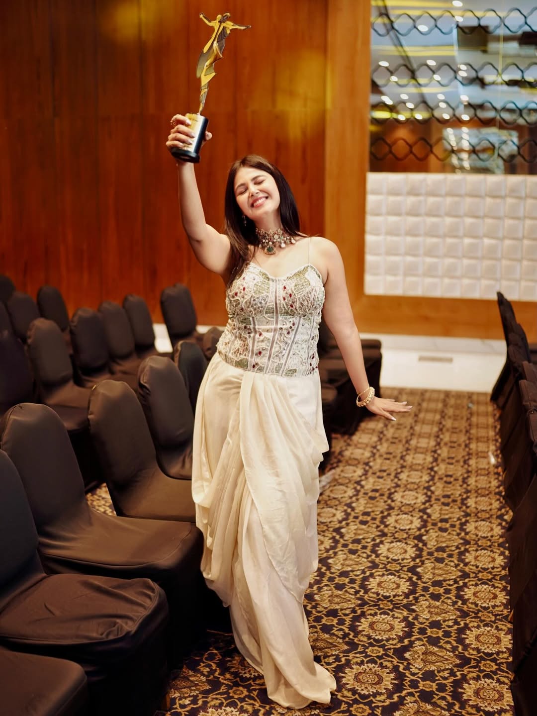 Monal Gajjar radiant in elegant outfit celebrating confident style